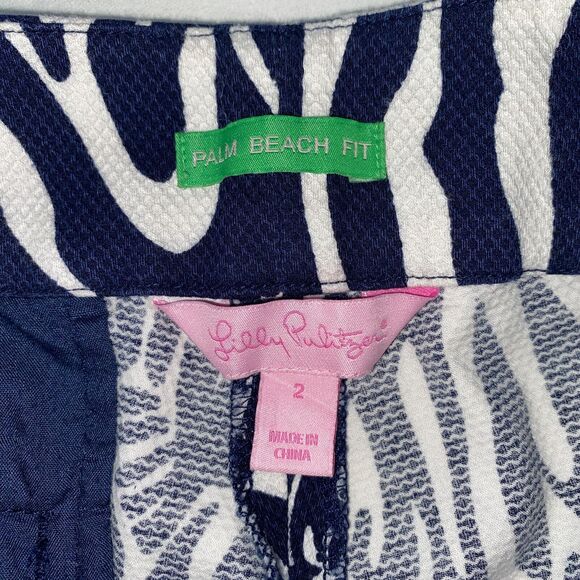 Lilly Pulitzer Palm Beach Fit Ankle Pants Zebra Print Size 2 - Picture 6 of 11